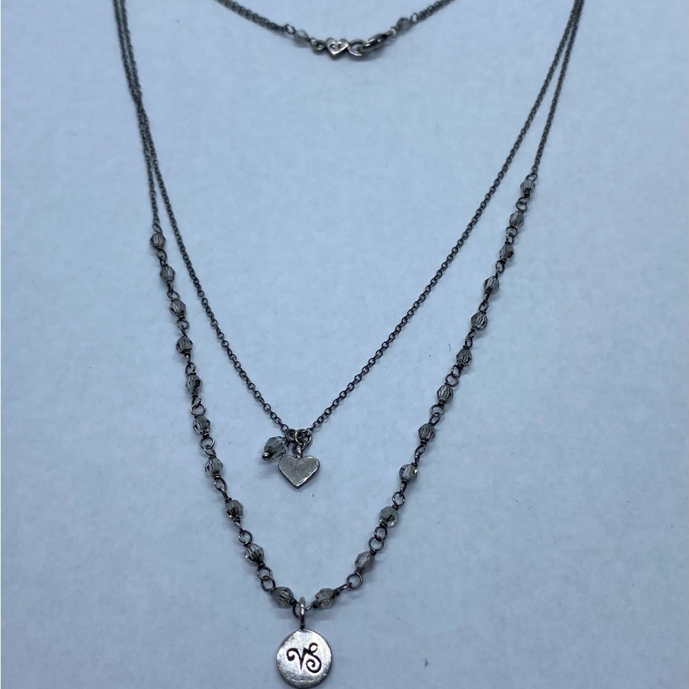 Chan Luu Delicate Silver-Tone Layered Heart Pendant Necklace - Women Jewelry